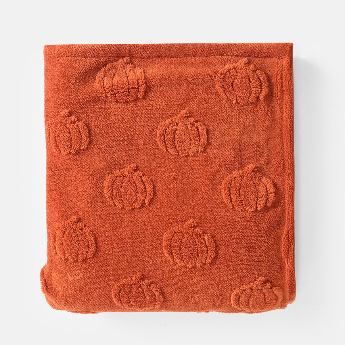 Tufted Pumpkin Fleece Throw - Rust 🇬🇧