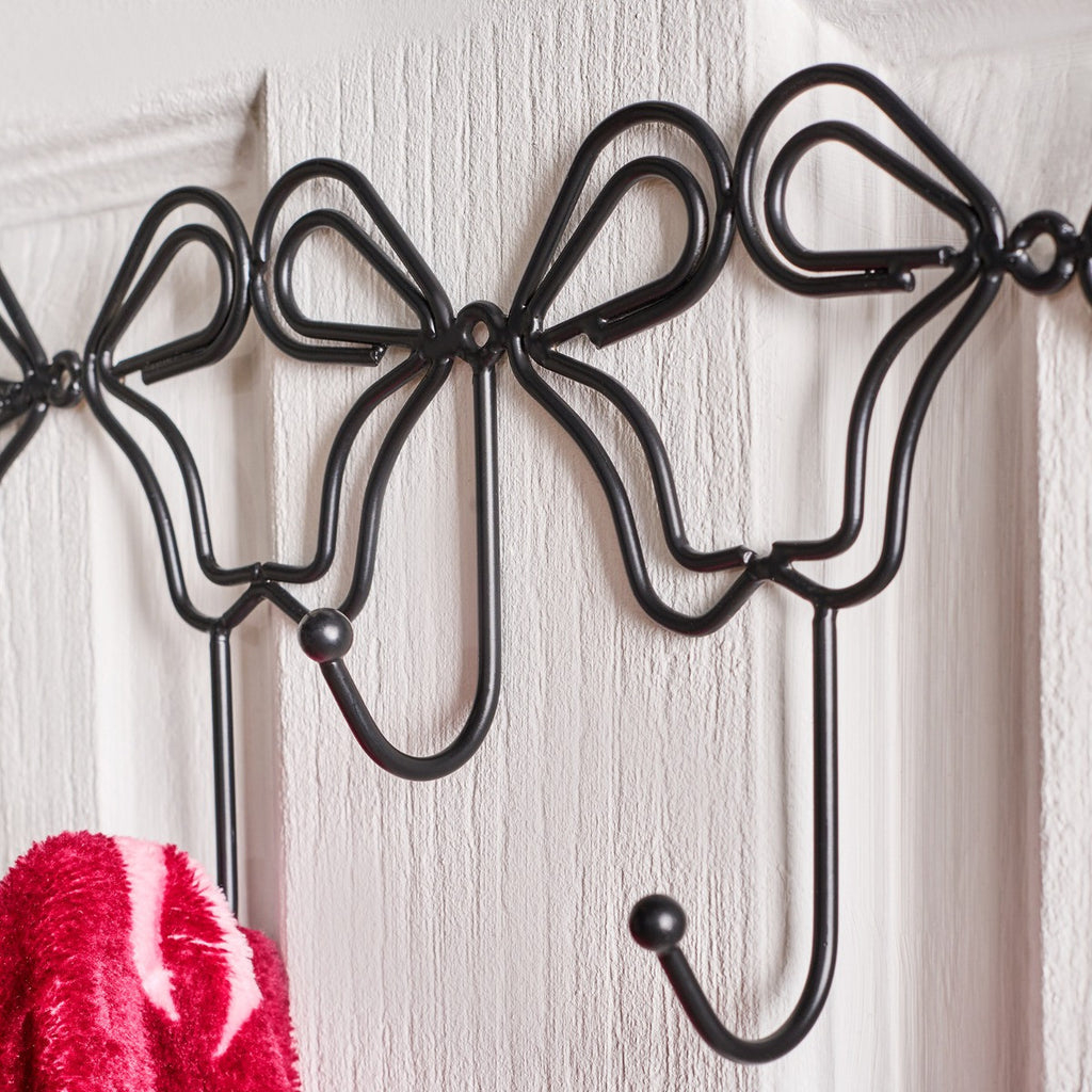 Bow Metal Over Door Hook - Black 🇬🇧