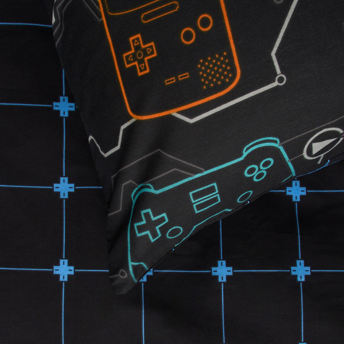 Gaming Print Reversible Duvet Set - Black 🇬🇧