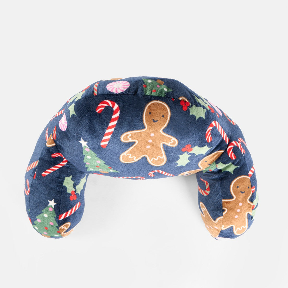 Kids Gingerbread Man Fleece Cuddle Cushion - Pink 🇬🇧