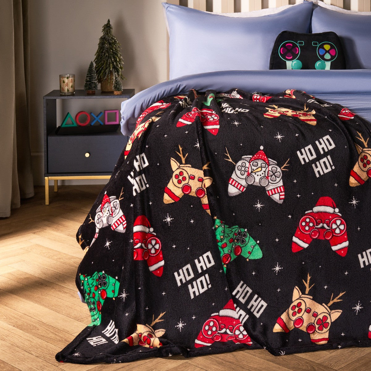 Christmas Gaming Throw - Black 🇬🇧