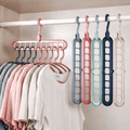 10Pack Clothes Hangers 9 Holes Wardrobe Organiser 360 Rotation Space Saving 🇬🇧