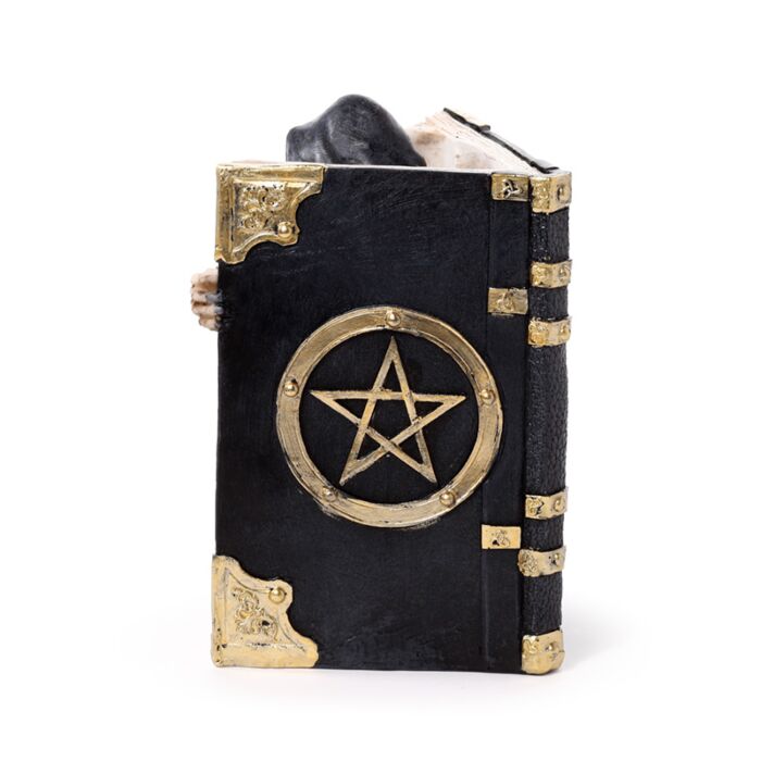 Resin Tea Light Holder - The Reaper of Death Book of Skulls 🇬🇧