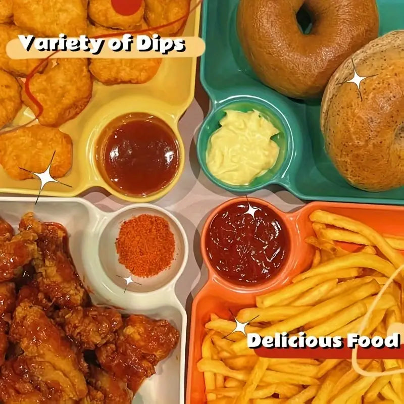 4 Pack plastic Serving plates 🇨🇳