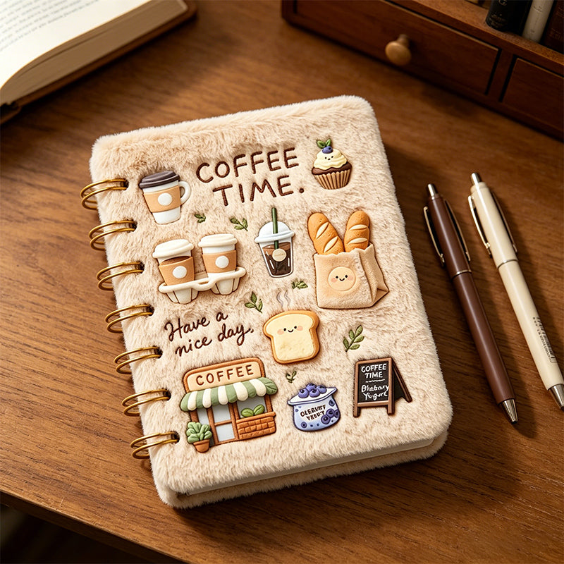 Coffee Style Compact Notebook Spiral Bound Lightweight Writing Notebook Composition Book for Students Kids Random Colours 🇬🇧