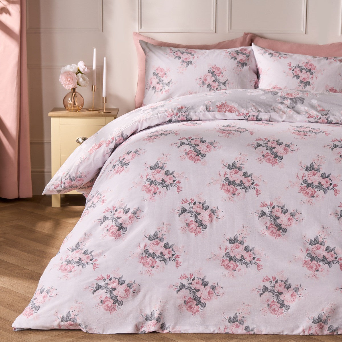 English Rose Duvet Set - Grey 🇬🇧