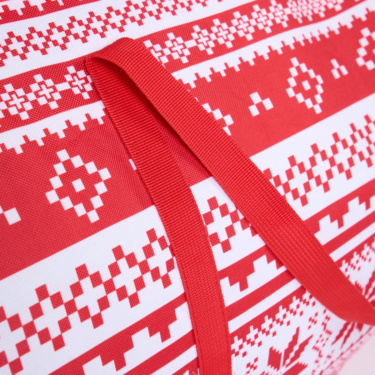 Nordic Print Christmas Tree Storage Bag - Red 🇬🇧