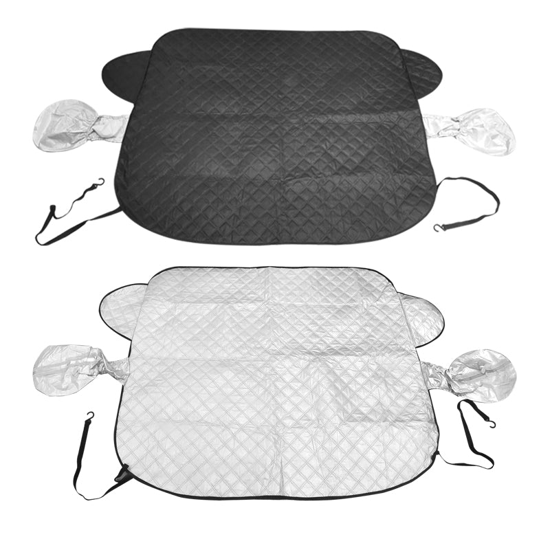Car Windshield Snow Cover Winter Windscreen Covers Windproof Frost and Ice Removal for SUV Truck Sedan Van 65" x 49.6" 🇬🇧