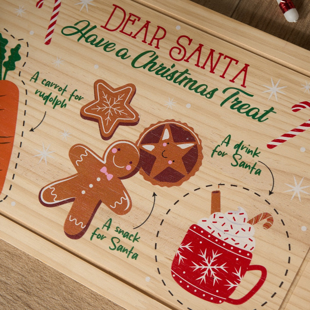 Dear Santa Christmas Eve Treat Board - Natural 🇬🇧