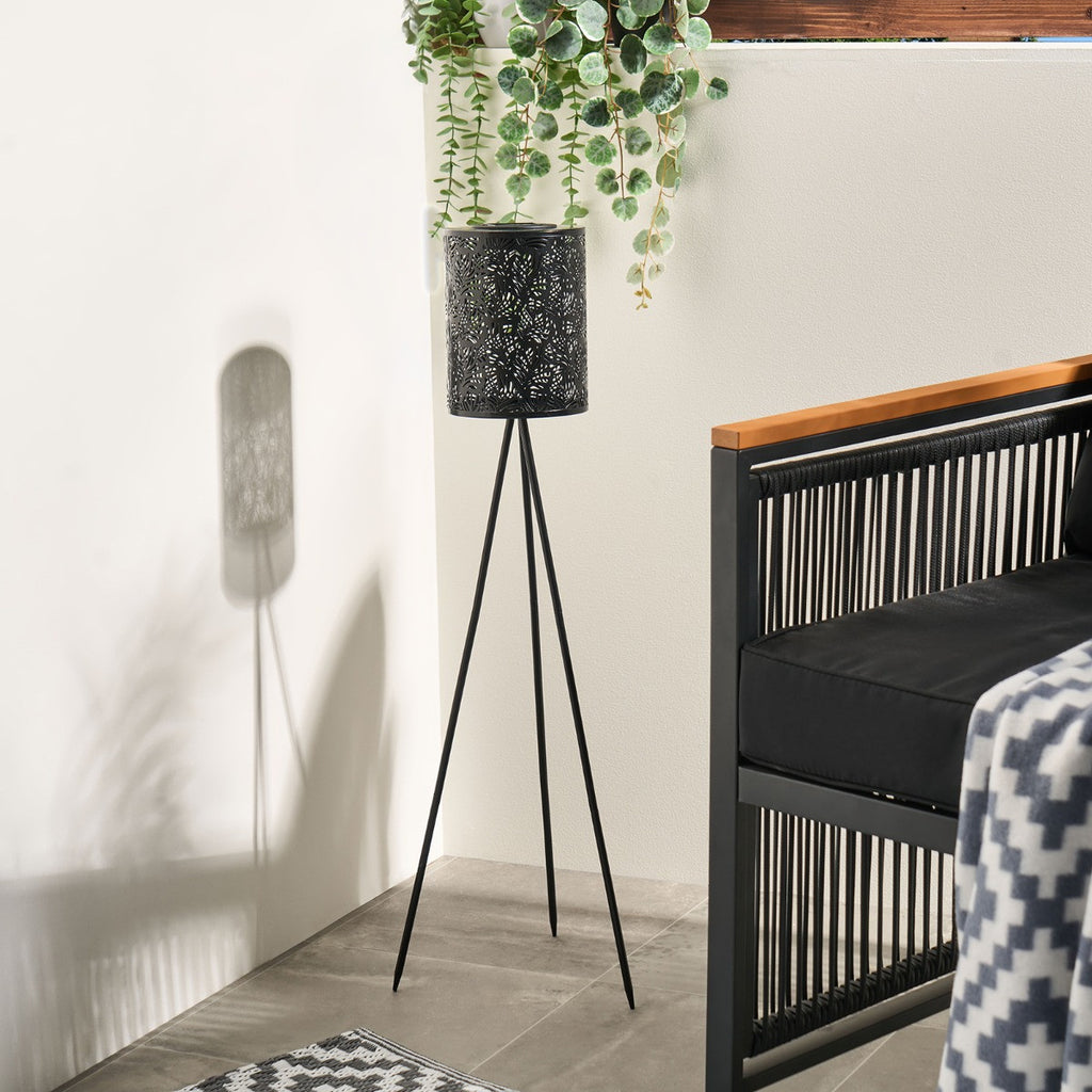 Solar Metal Floor Lamp - Black 🇬🇧