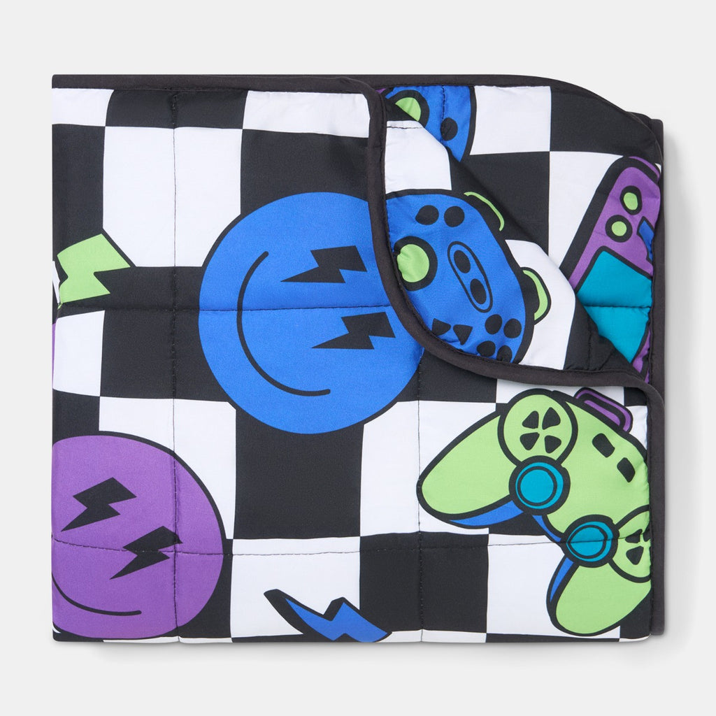 Kids Gaming Checkerboard Print Weighted Blanket, Multi - 3kg 🇬🇧