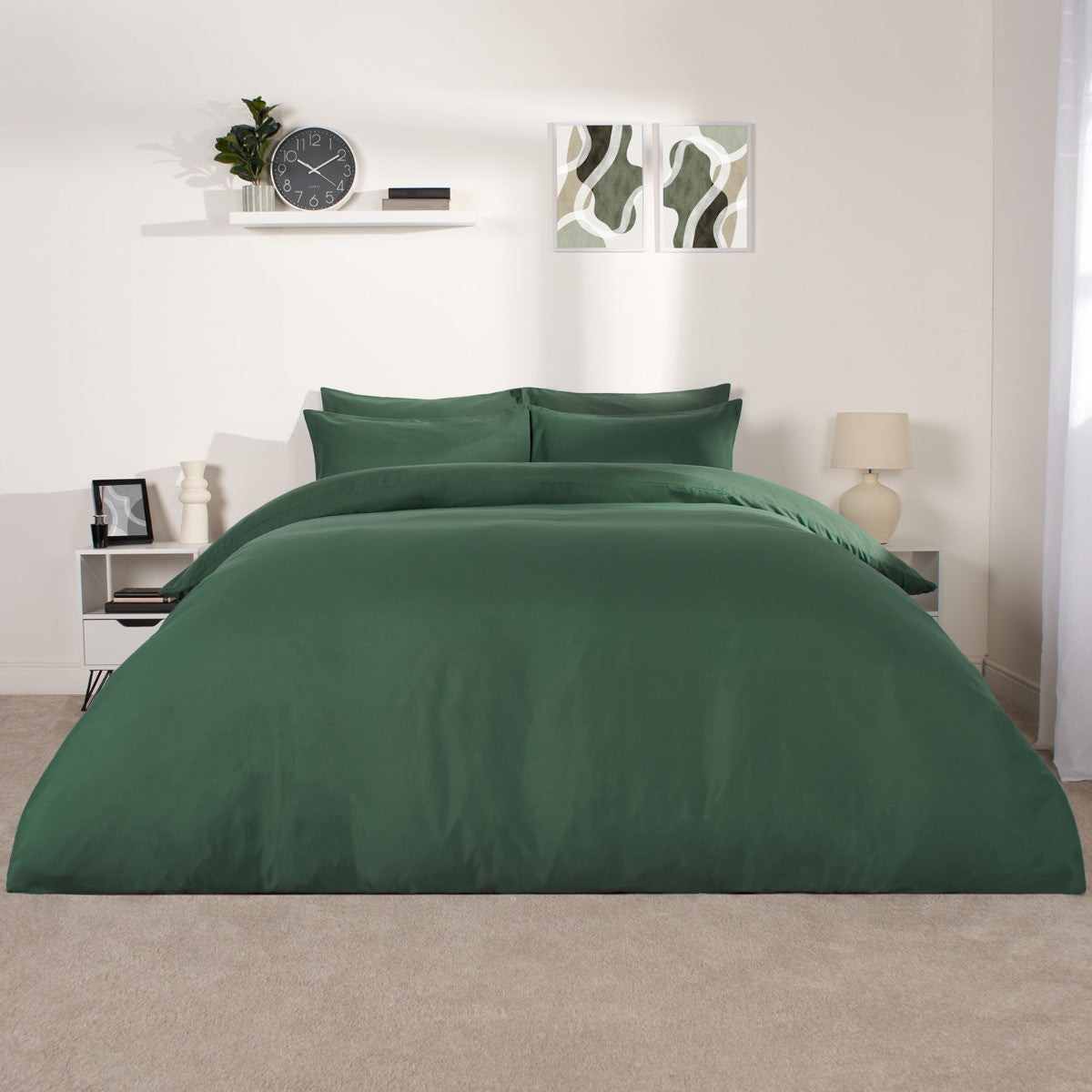 Plain Duvet Cover Set - Double 🇬🇧
