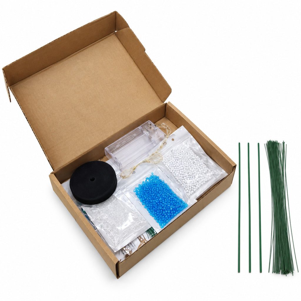 DIY Beaded Winter Magic Set Craft Kit with LED Lights, Handmade Holiday Tabletop Decor 🇬🇧