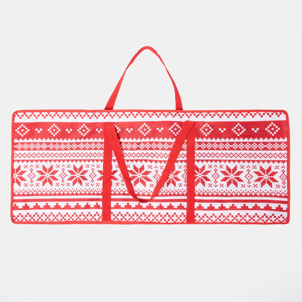 Christmas Nordic Print Wrap Storage Bag - Red 🇬🇧