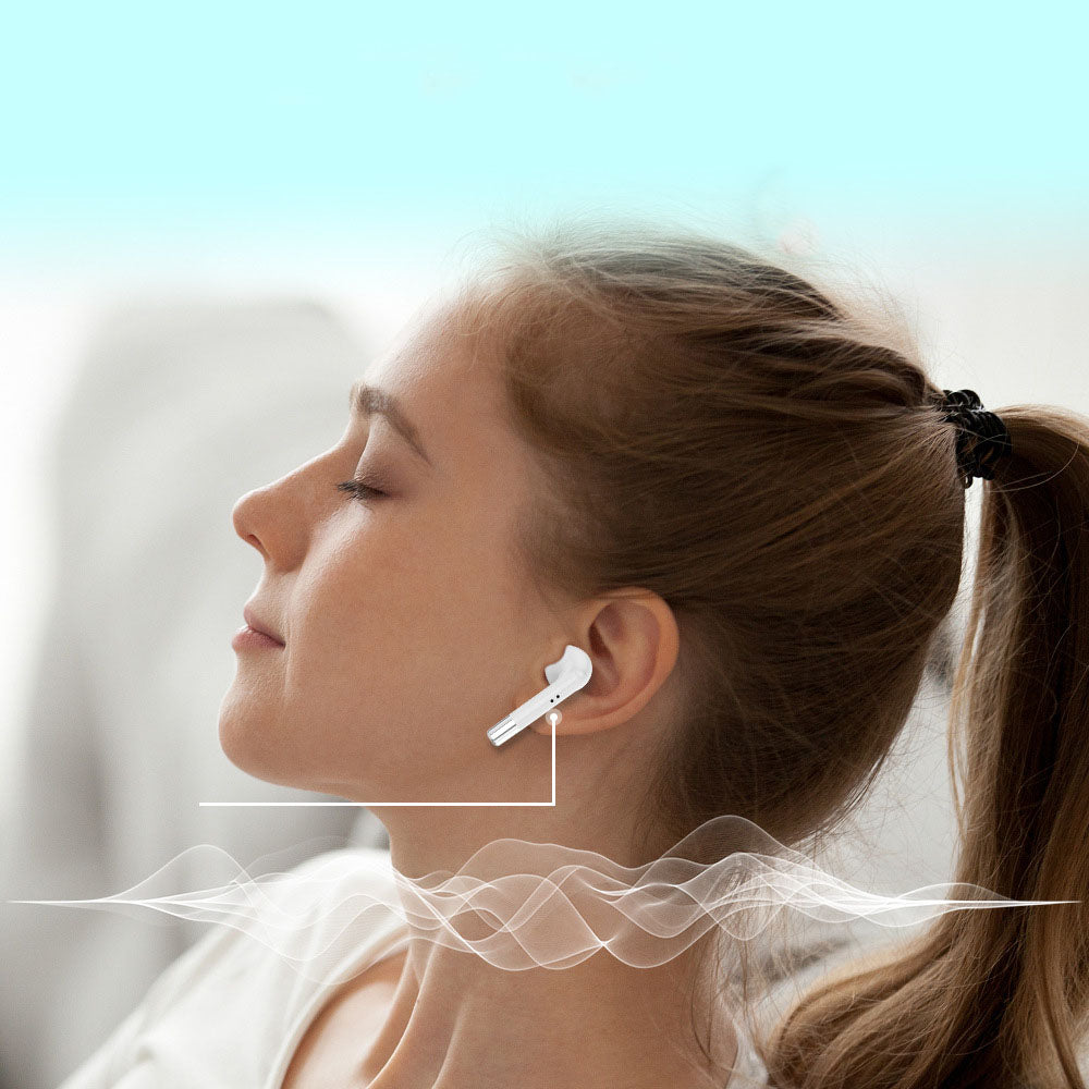 Wireless Bluetooth 5.3 In-Ear Earphones Battery LED Display for iPhone Samsung Android Phones - White 🇬🇧