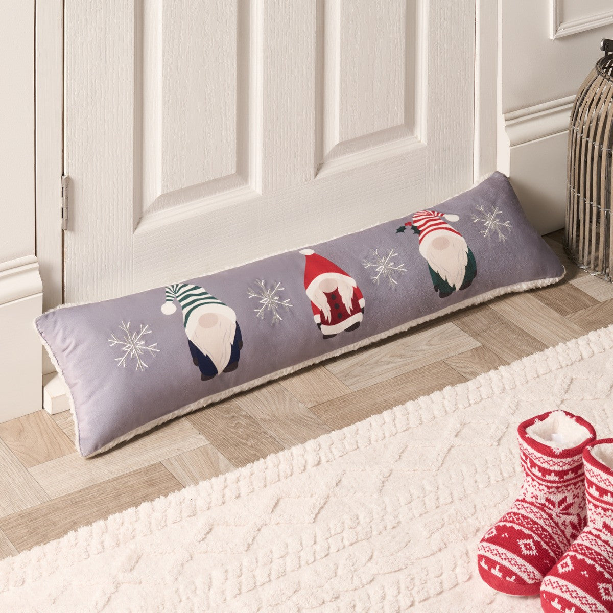 Christmas Gonk Draught Excluder - Grey 🇬🇧