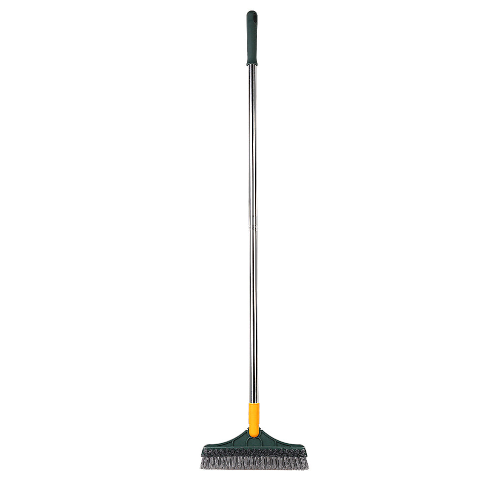 3 in 1 Floor Scrub Brush Squeegee Mop Water Scrubber with 120 Degree Rotating Head - Yellow + Green 🇬🇧