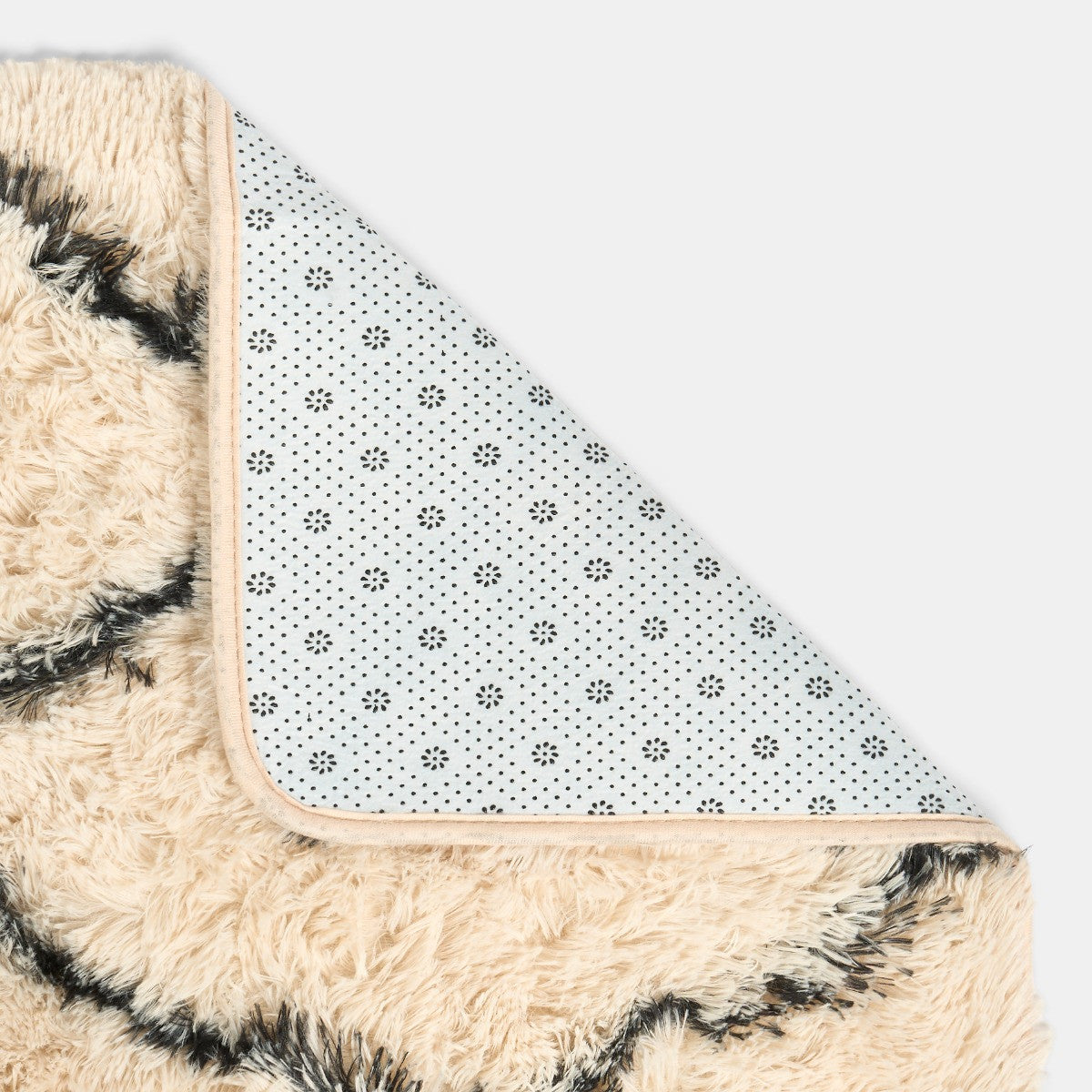 Printed Fluffy Simple Geometric Rug - Monochrome 🇬🇧