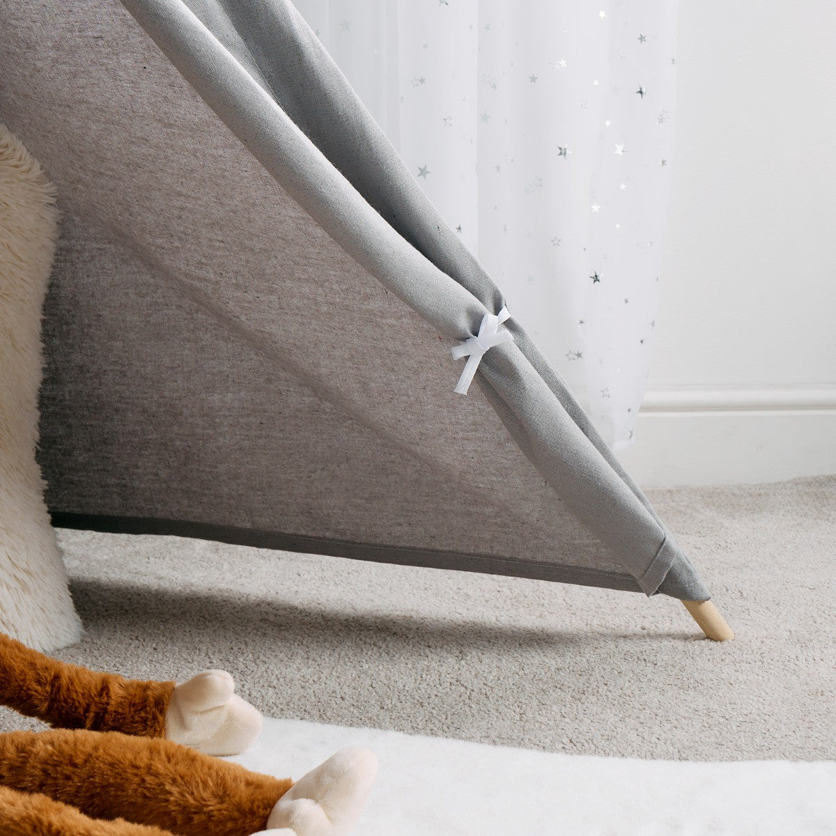 Foldable Kid's Storage Teepee - Grey 🇬🇧