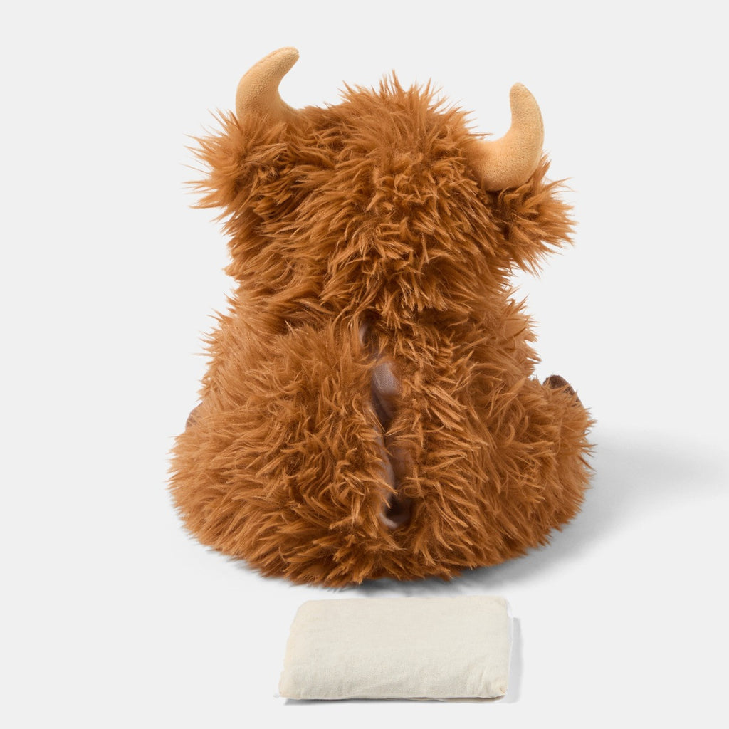Harry The Highland Cow Microwaveable Hottie - Brown/Rust 🇬🇧