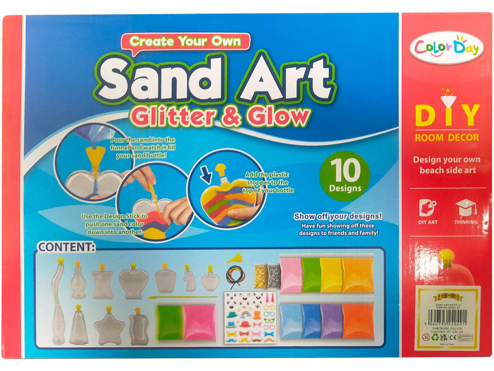 DIY Craft Glow in the Dark Sand Art Kit 🇬🇧