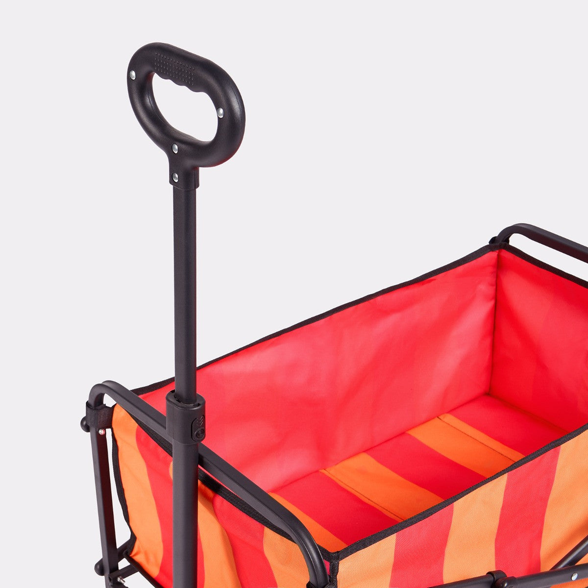 Stripe Print Foldable Camping Trolley - Orange/Pink 🇬🇧