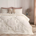 Diamond Bow Quilted Coverless 7.5 Tog Duvet Set - Ivory 🇬🇧