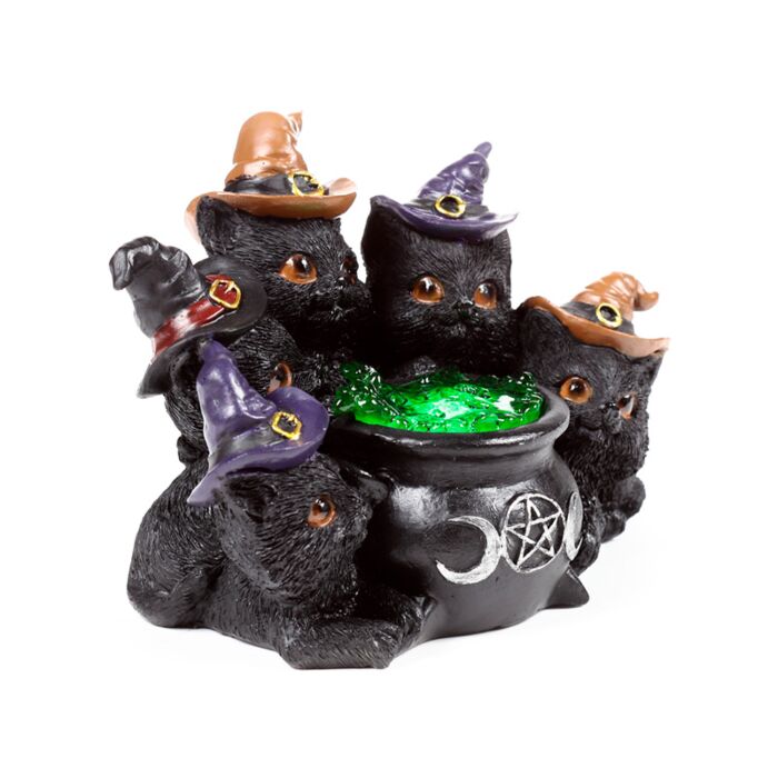 Witches LED Cat - Bubbling Cauldron 🇬🇧