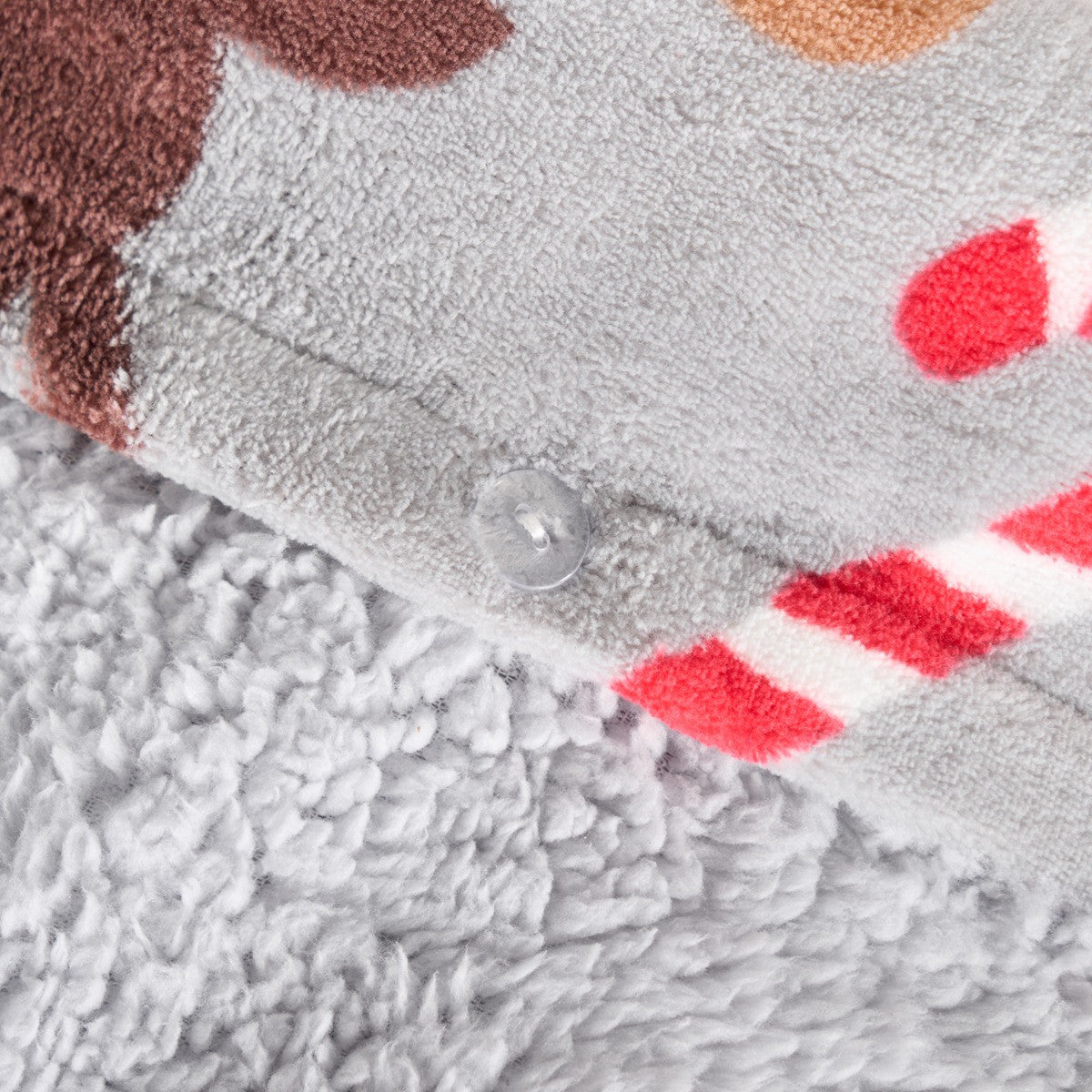 Christmas Friends Fleece Duvet Set, Grey - Single 🇬🇧