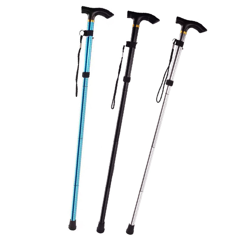 Easy Fold Walking Stick Extendable Walking Cane Walking Aid Sticks for Men & Women - Silver 🇬🇧