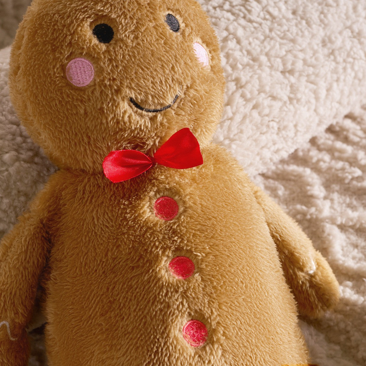 Gingerbread Man Hot Water Bottle - Natural 🇬🇧