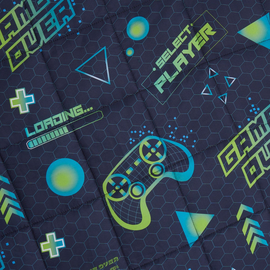 Kids Neon Gaming Weighted Blanket, Blue/Green - 3KG 🇬🇧