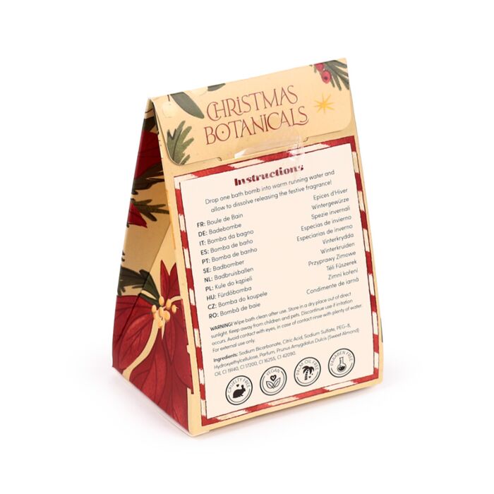 Handmade Bath Bomb in Gift Box - Christmas Botanicals 🇬🇧