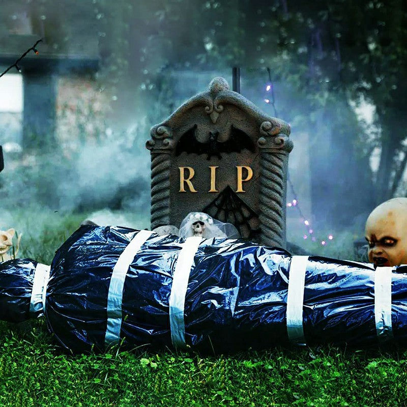 Scary Fake Corpse in Bag Dead Victim Halloween Outdoor Props Haunted House Decor 🇬🇧