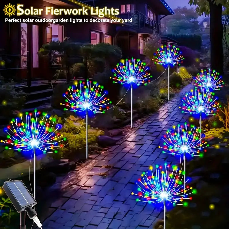 4 pack LED solar fireworks lights for outdoors/garden 🇨🇳