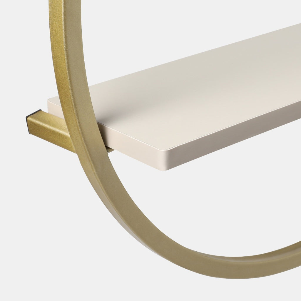 Circle Towel Holder With Shelf - Gold/Stone 🇬🇧