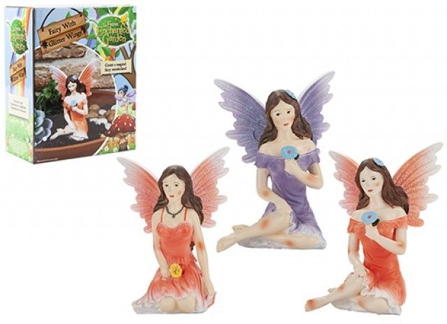 Fairy with Glitter Wings and Flower 🇬🇧