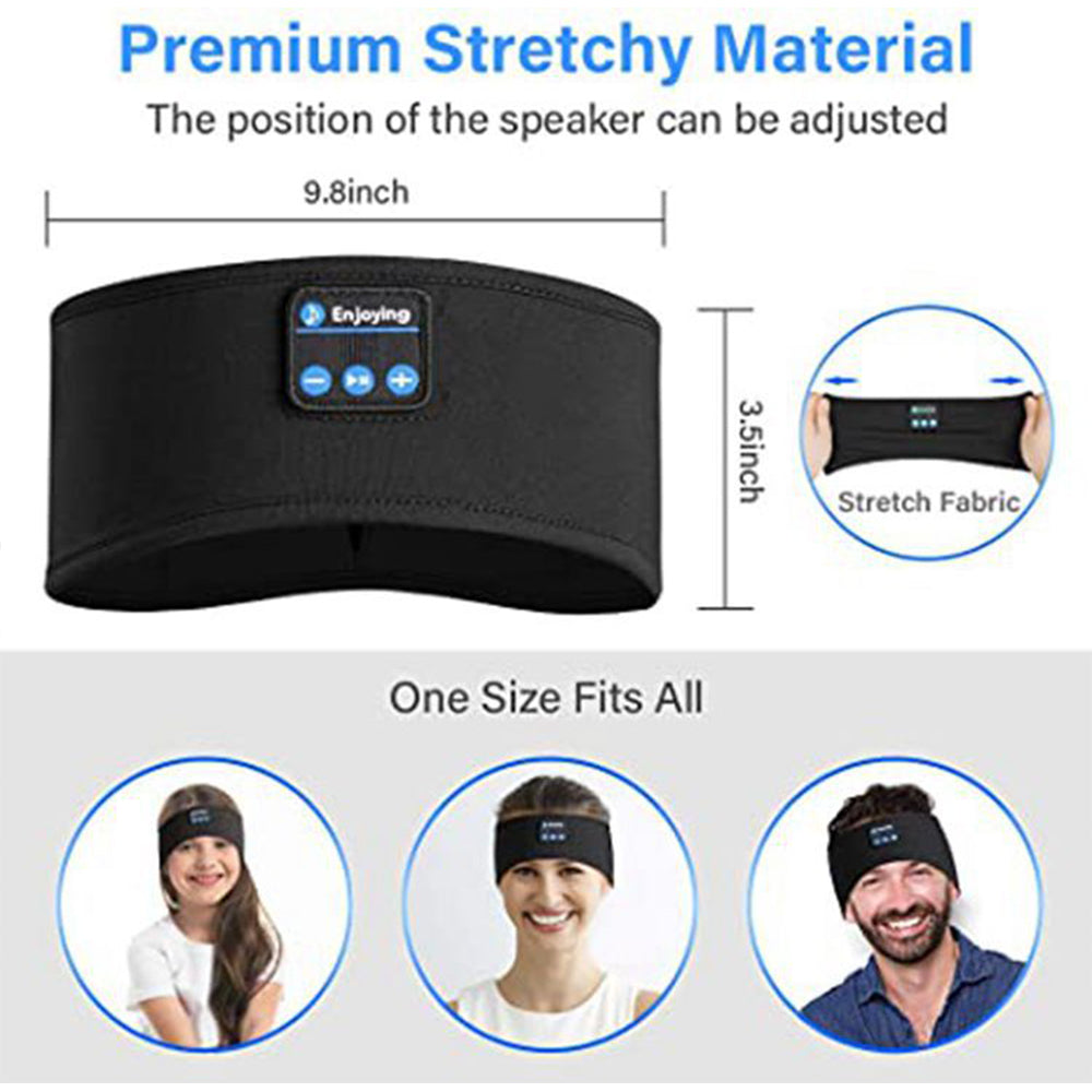 Wireless Bluetooth Headband Sleeping Eye Mask Headphones Headset Music Sports 🇬🇧