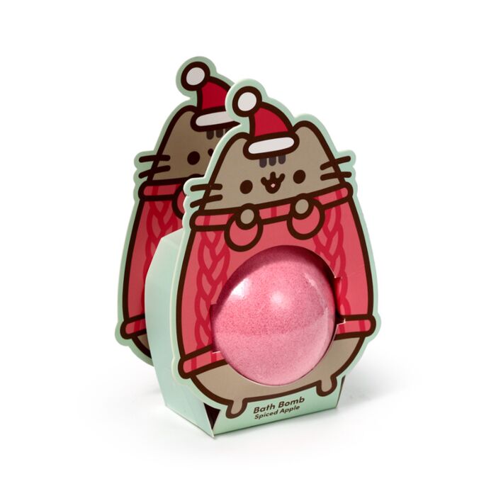 Handmade Bath Bomb in Shaped Gift Box - Christmas Pusheen the Cat 🇬🇧