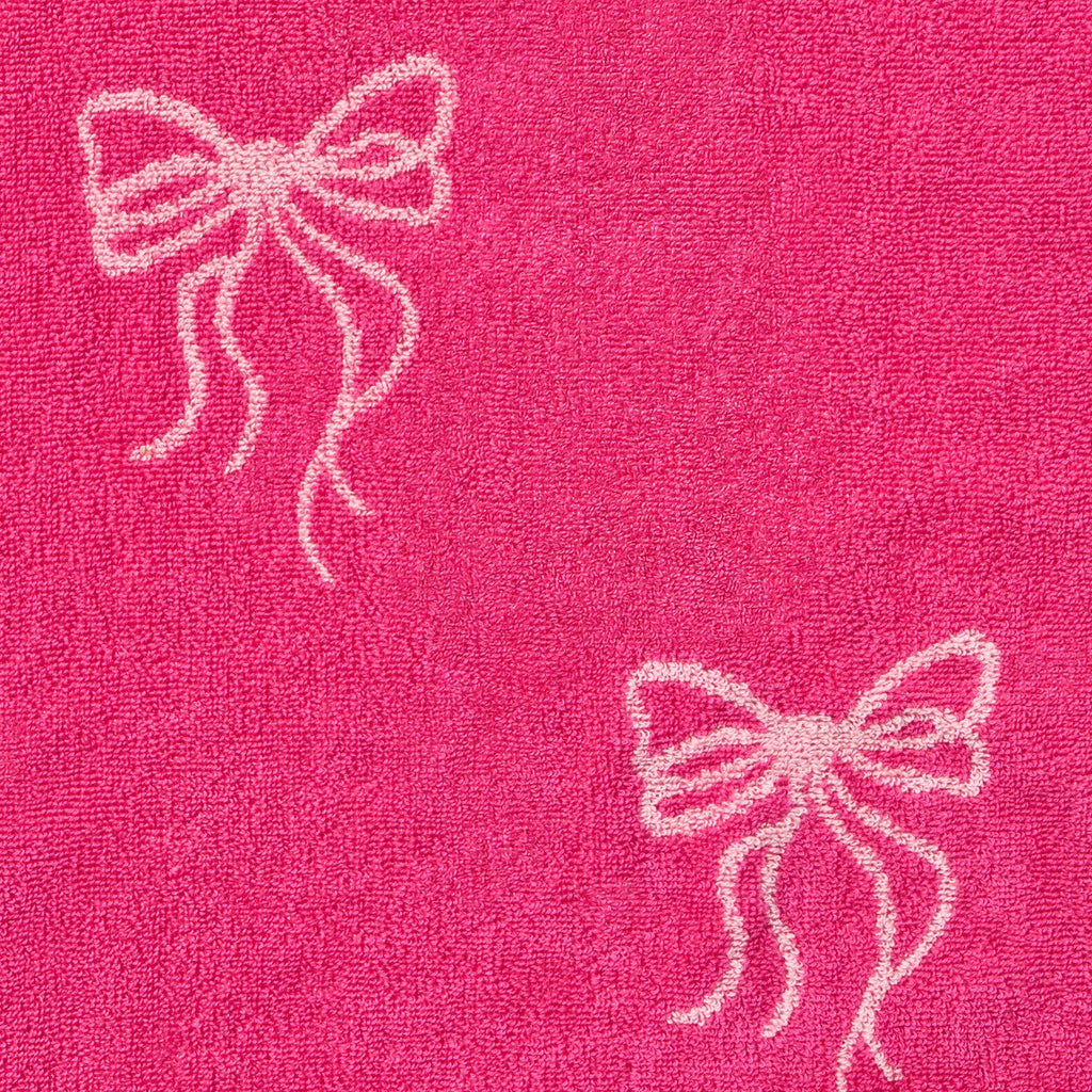 100% Cotton Bows Towel - Hot Pink 🇬🇧