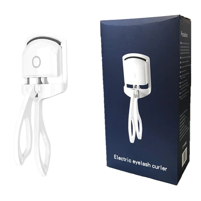 Electric Eyelash Curler Heated Lash Curler USB Rechargeable Makeup Tools for Women - White 🇬🇧
