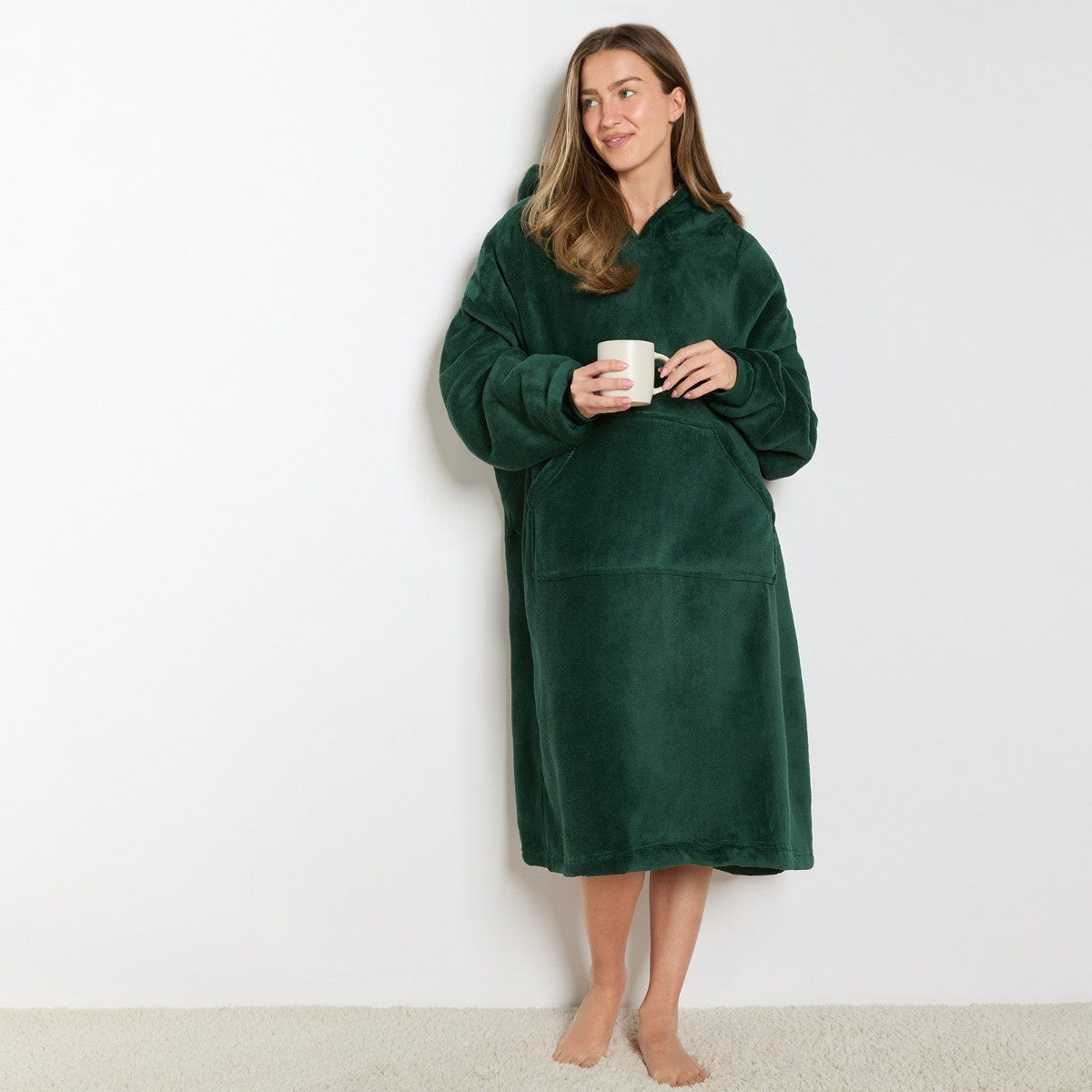 Adults Extra-Long Sherpa Hoodie Blanket 🇬🇧