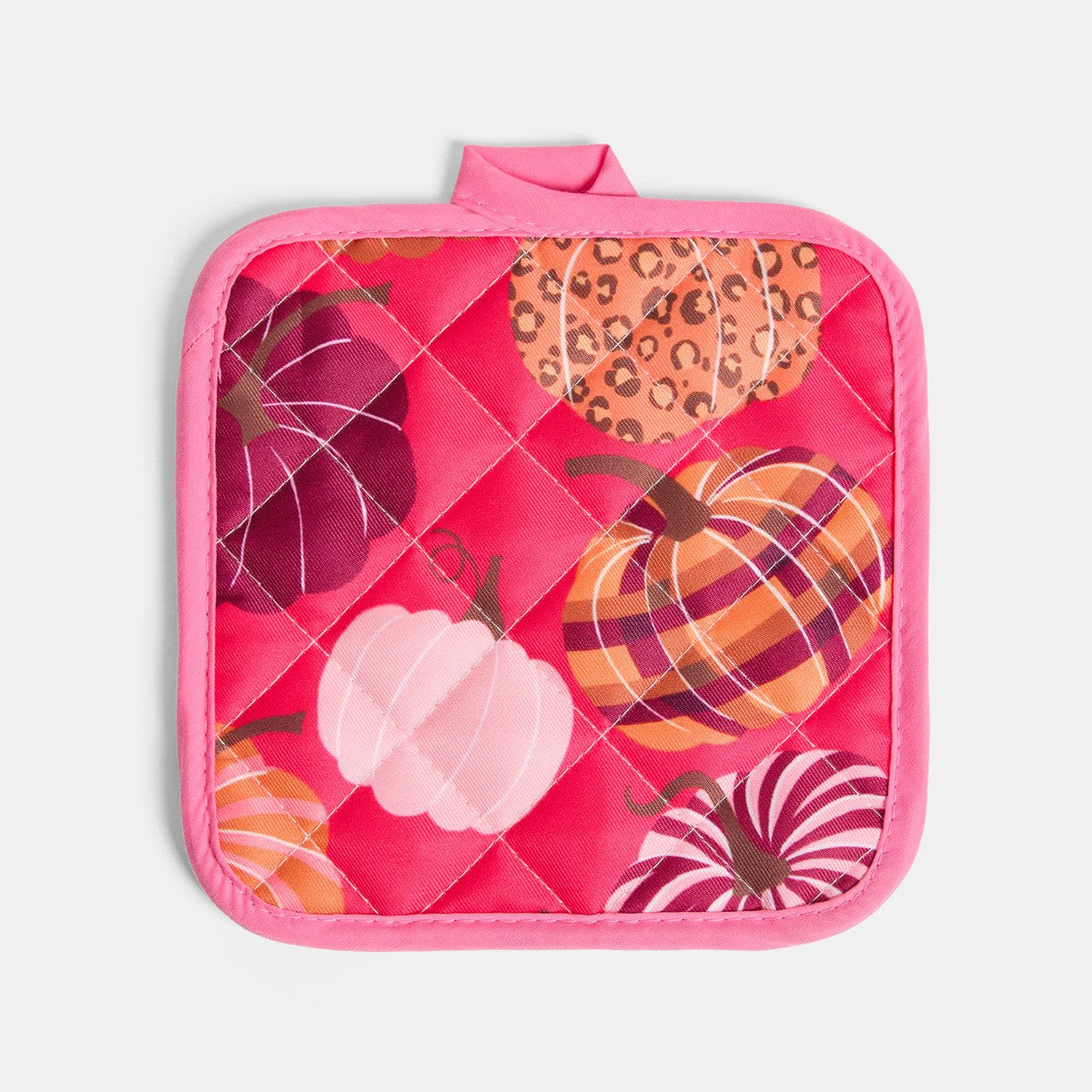 Pumpkin Print Oven Mit & Pot Stand Set - Hot Pink 🇬🇧