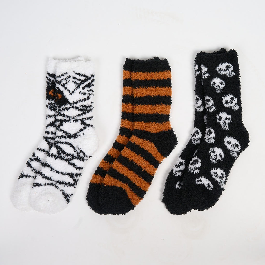 Halloween Novelty Socks, Monochrome/Rust - 3 Pack 🇬🇧