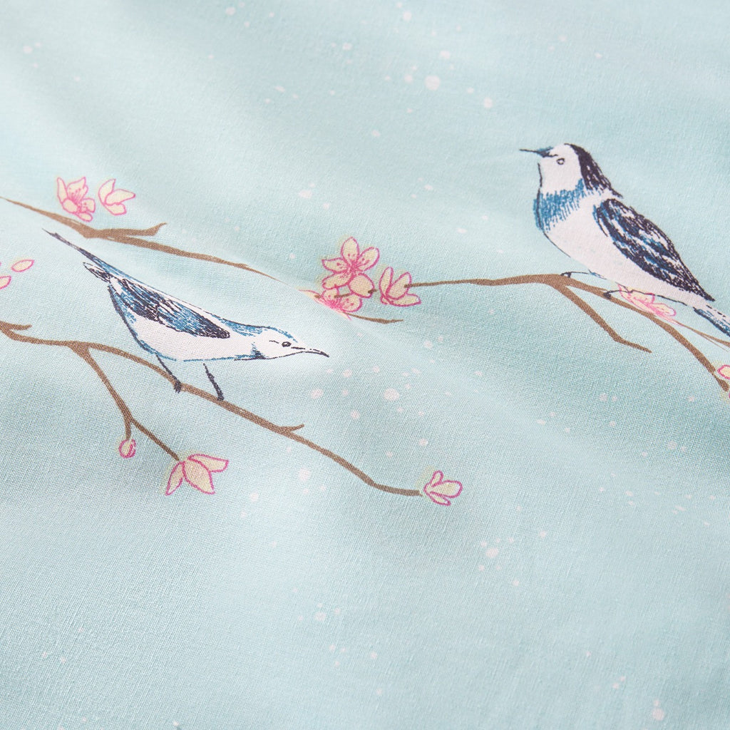 Blossom Bird Duvet Set - Duck Egg 🇬🇧