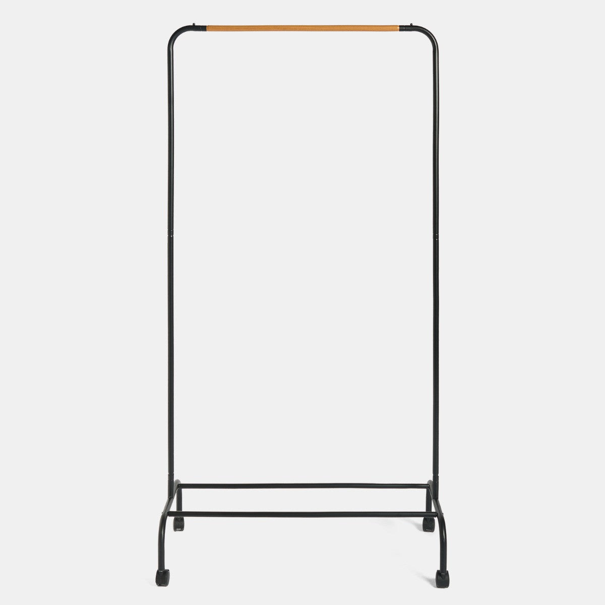 Heavy Duty Clothes Rail With Rack - Black/Wood 🇬🇧