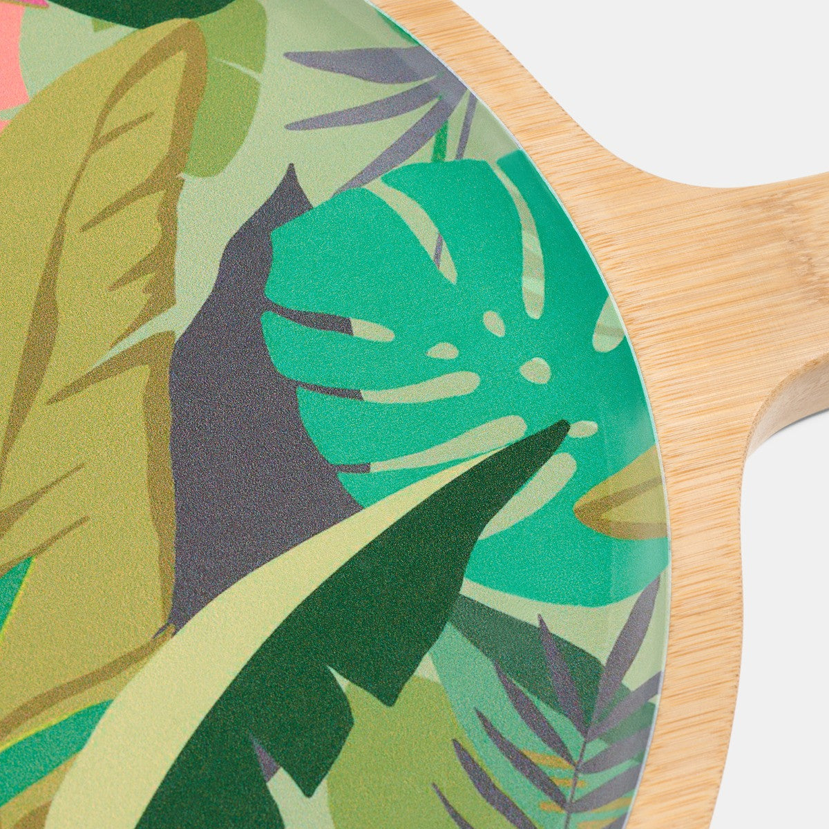 Palm Print Bamboo Picnic Serving Board - Green 🇬🇧