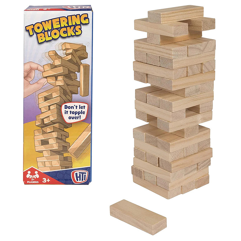 Childrens Toy Towering Hardwood Blocks Jenga Classic Game for kids Families 🇬🇧
