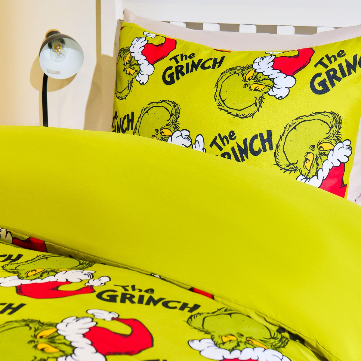 Grinch Printed Duvet Set - Green 🇬🇧