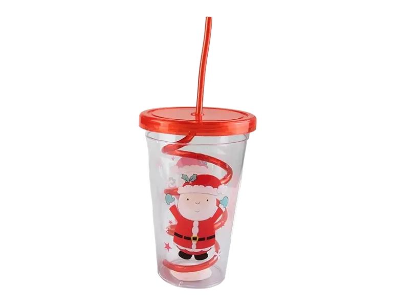 Christmas Cup with twist straw 🇬🇧